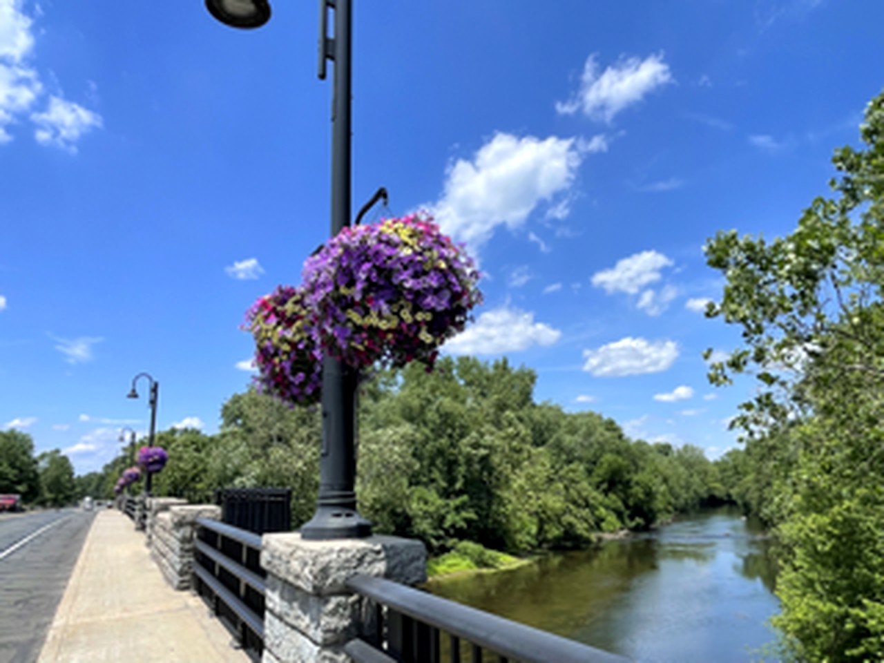 Historic bridge over the Farmington River in Farmington, Connecticut