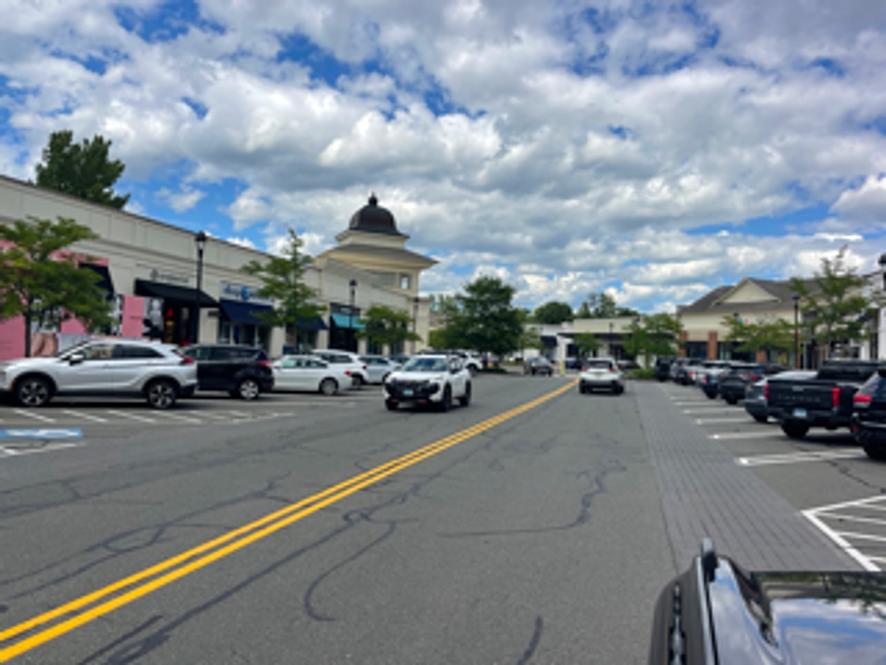 Evergreen Walk shopping district in South Windsor Connecticut