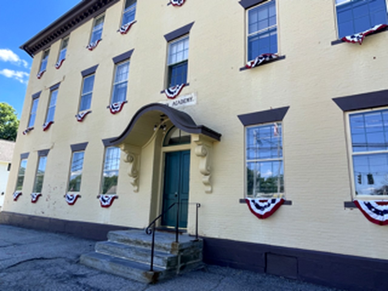 Old Bacon Academy building in Colchester Connecticut